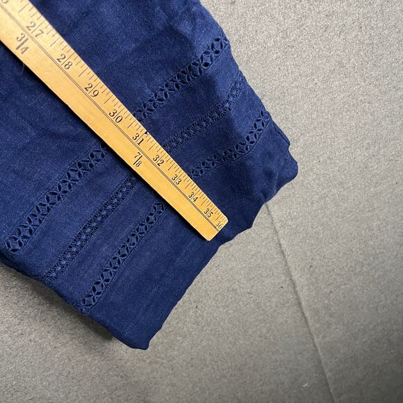 Isaac Mizrahi LIVE! Bridgehampton Linen Blend Pants Midnight Navy, Reg 12 - Picture 4 of 9